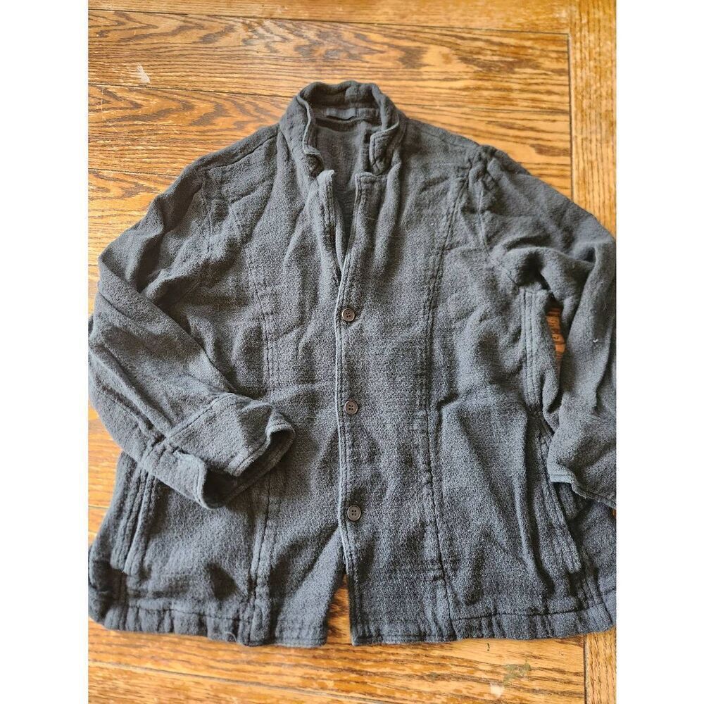 CP Shades black linen/cotton blend blazer jacket sz Large